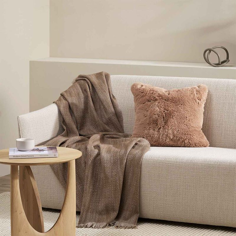 Baya Pele Toasted Coconut Feather Cushion 47x47cm image number 1